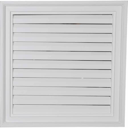 Ekena Millwork Vertical Gable Vent Louver, Functional, 24"W x 24"H x 1 1/4"P GVVE24X24F